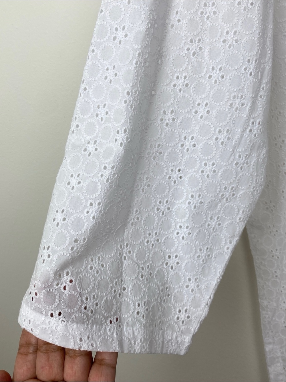 Talbots Tunic Eyelet Swim Cover Up Sz L - Picture 2 of 7